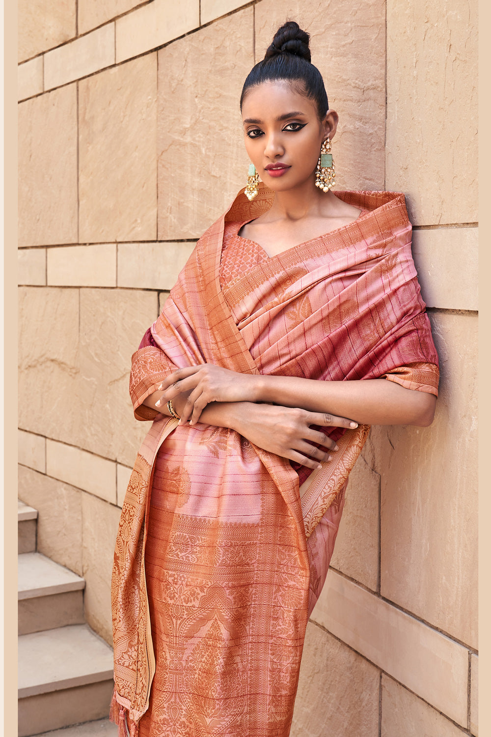 Maroon Digital Printed  Silk Saree  With  Blouse Piece By Shangrila Designer