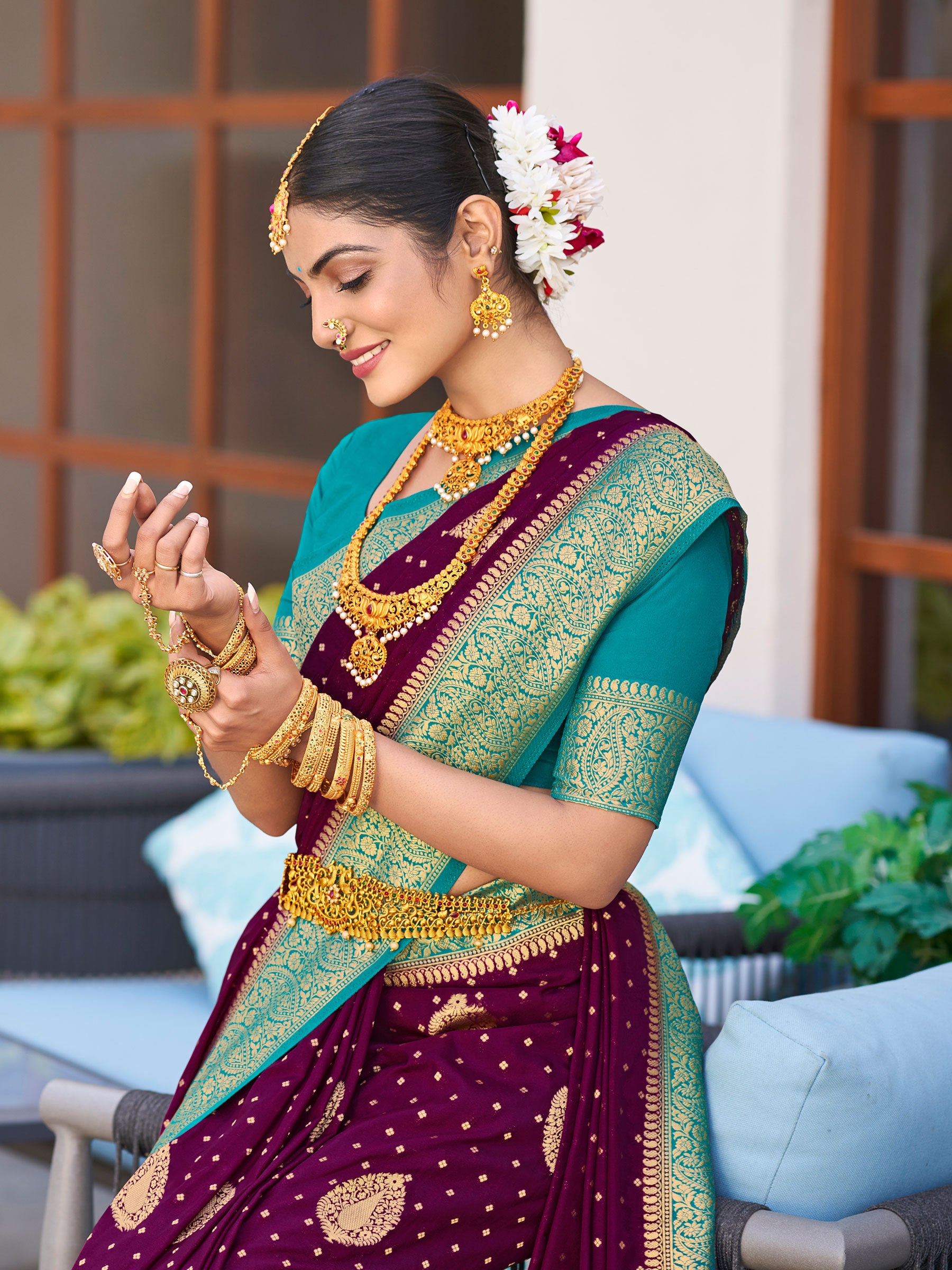 Buy Banarasi Crepe Silk Sarees for Women Online from India's Luxury  Designers 2024