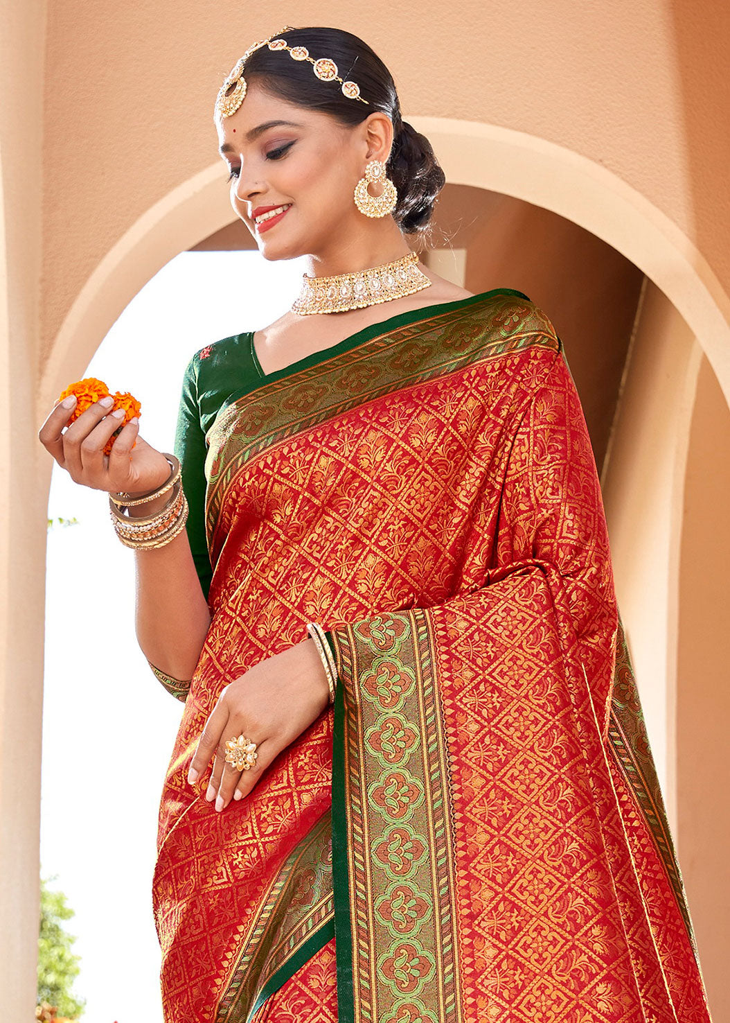 Buy Yellow Sarees for Women by VISIT WEAR Online | Ajio.com