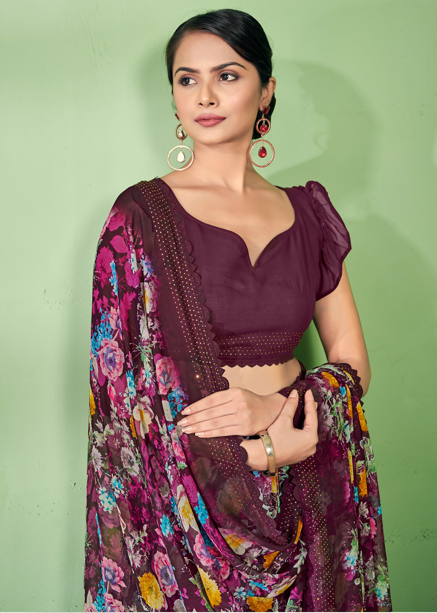 Weight Less Saree in Multi Colour