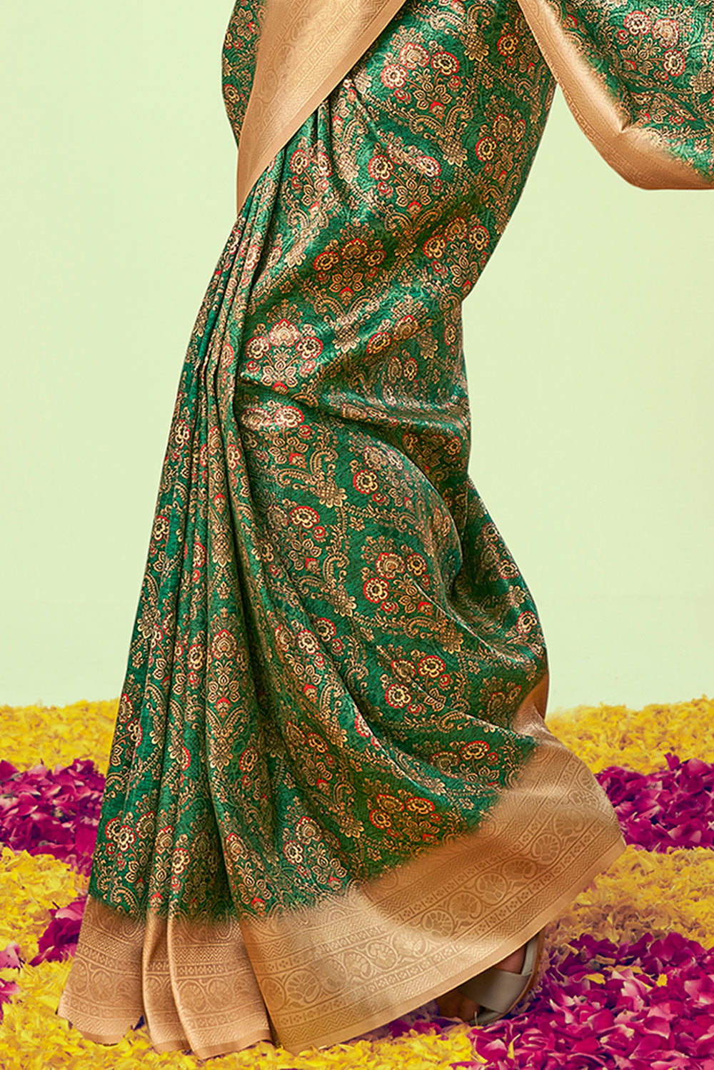 Green Woven Silk Saree