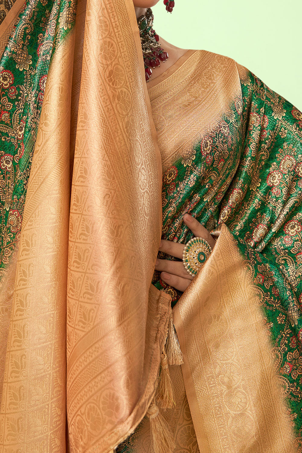 Green Woven Silk Saree