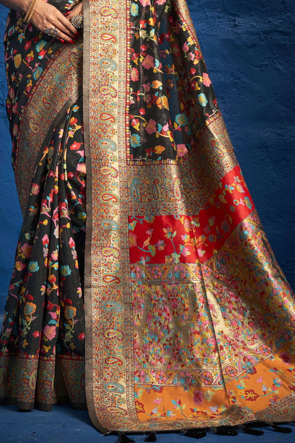 Gulaabi Pink Kashmiri Saree for Woman With Blouse Kashmiri Weaving TST -  Etsy | Blouses for women, Saree designs, Saree with belt