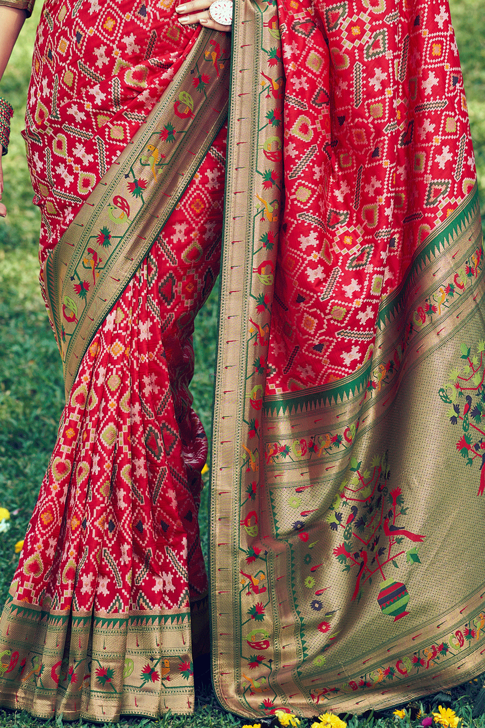 Imperial Red Woven Patola Saree