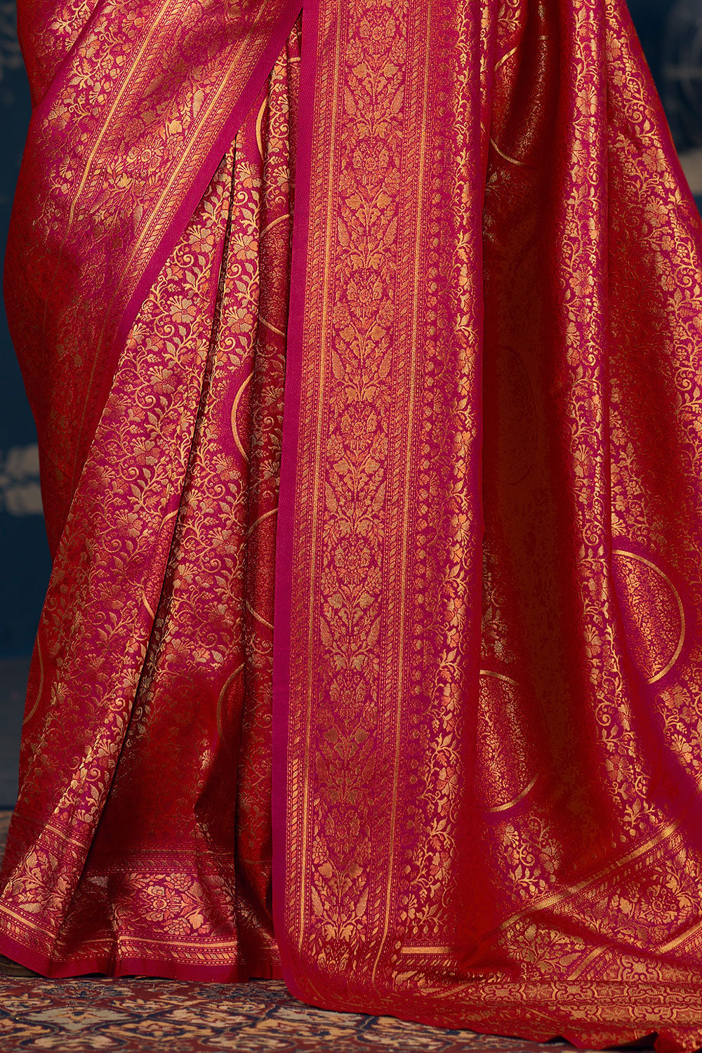 Pink Pure Silk Saree
