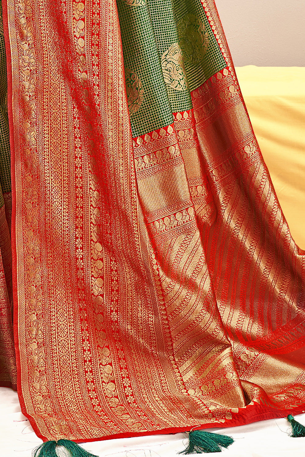 Green Zari Woven Banarasi Silk Saree
