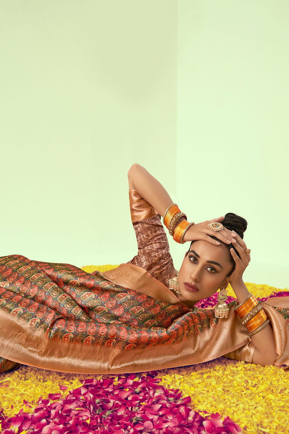 Multi Color Woven Blend Silk Saree